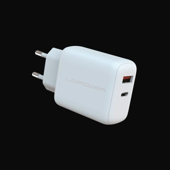 LC-Power LC-GAN-45 oplader til mobil enhed Universel Hvid Vekselstrøm Hurtig opladning Indendørs