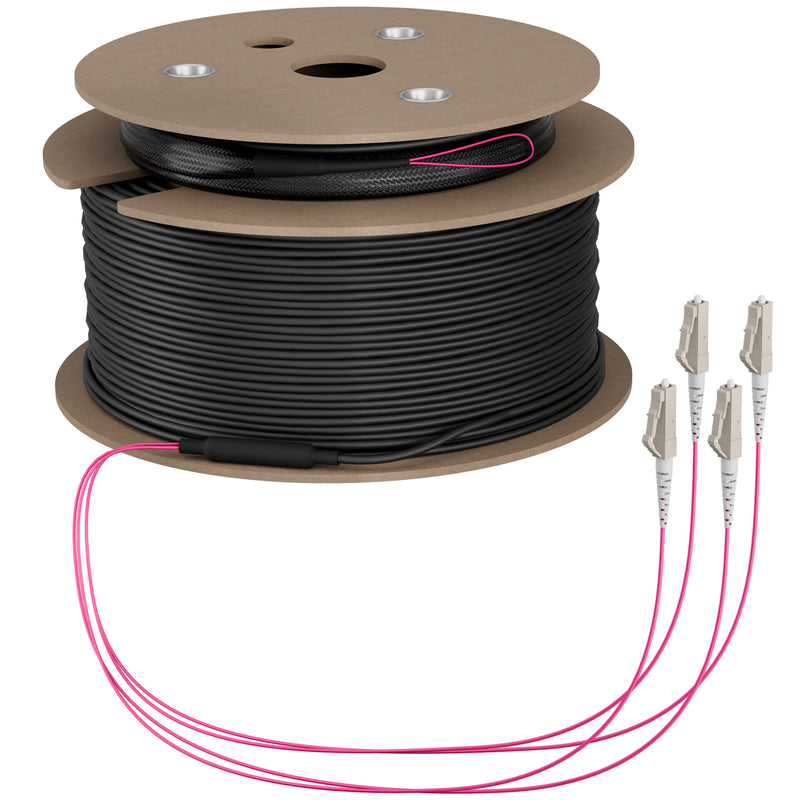 EFB Elektronik O8303S50OM4 InfiniBand og fiberoptisk kabel 50 m 4x LC U-DQ(ZN) BH Beige, Sort, Magenta
