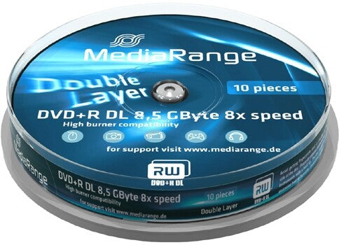 MediaRange MR466 tom DVD 8,5 GB DVD+R DL 10 stk