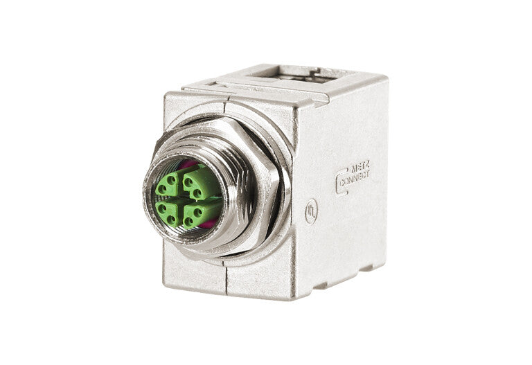 METZ CONNECT MWN911A415 kabelsamler M12 to RJ45 Sølv
