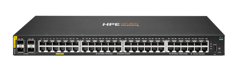 HPE Aruba Networking CX 6000 Administreret L2/L3 Gigabit Ethernet (10/100/1000) Strøm over Ethernet (PoE) 1U Sort