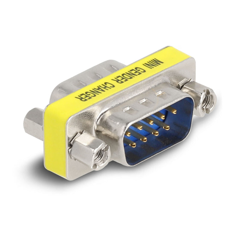 DeLOCK 66464 kabel kønsskifter D-Sub 9 pin Sølv, Gul