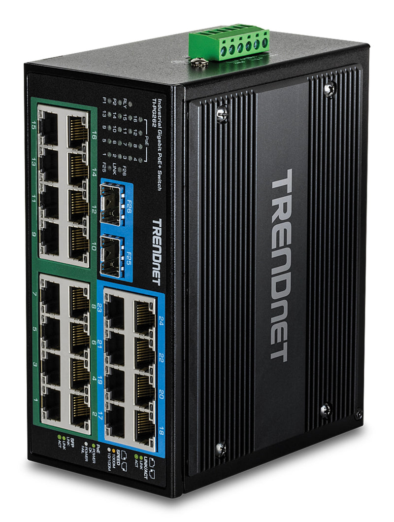 Trendnet TI-PG262 netværksswitch Ikke administreret Gigabit Ethernet (10/100/1000) Strøm over Ethernet (PoE) Sort