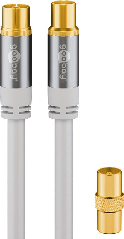 Goobay 70317 koaxial kabel 2 m Hvid