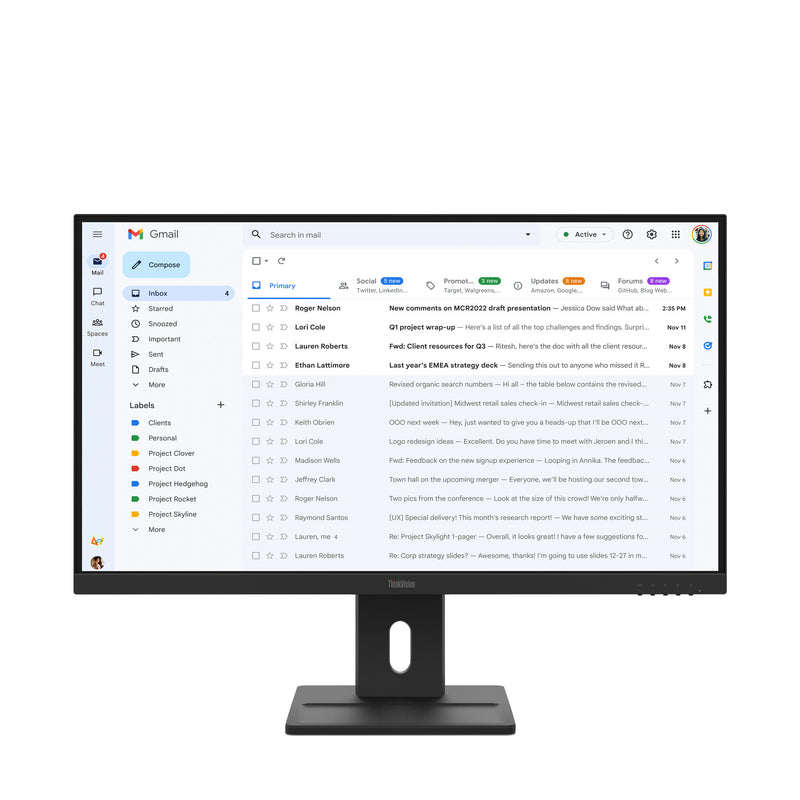 Lenovo ThinkVision E27-40 computerskærm 68,6 cm (27") 1920 x 1080 pixel Fuld HD LCD Sort