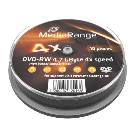 MediaRange MR450 tom DVD 4,7 GB DVD-RW 10 stk