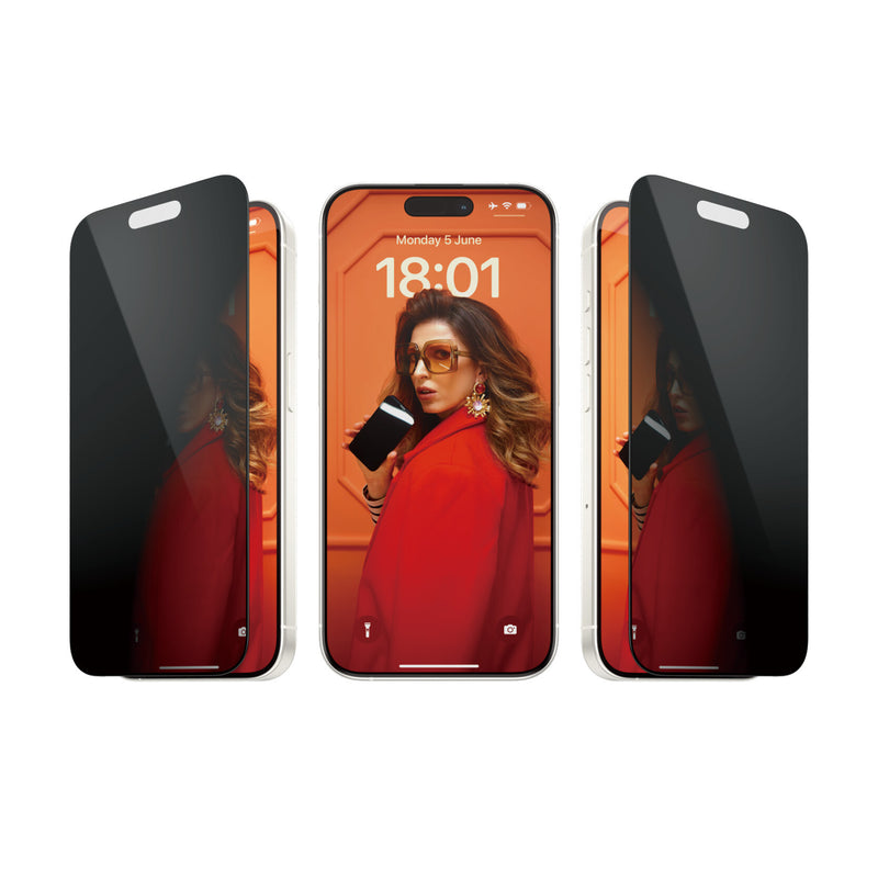PanzerGlass ® Privacy Skærmbeskyttelse iPhone 15 Pro | Ultra-Wide Fit m. EasyAligner