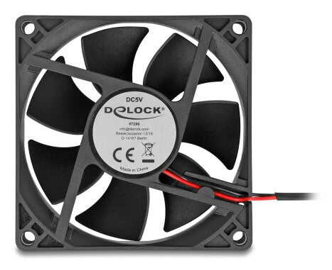 DeLOCK 67290 Computerkølesystem Computerkabinet Ventilator 8 cm Sort 1 stk