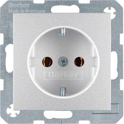 Berker Steckdose Schuko 47431404 alu matt stikkontakt Type F Aluminium