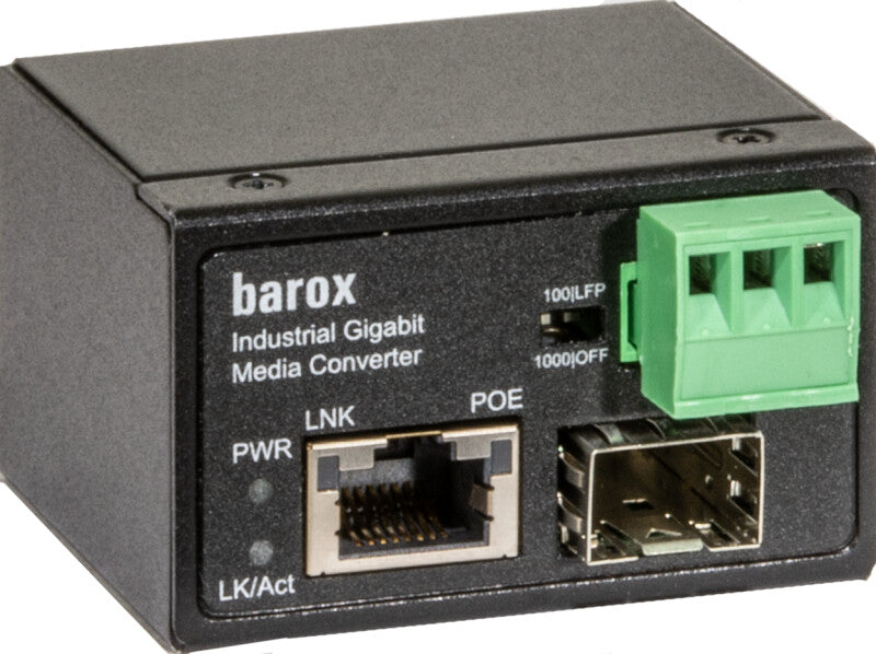 Barox PC-PMC101-GME netværksomformer til medie 1000 Mbit/s Sort