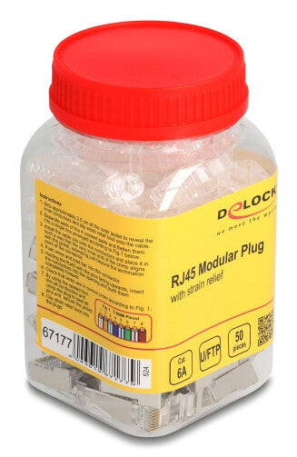 DeLOCK 67177 kabelsamler RJ45 Sølv, Transparent