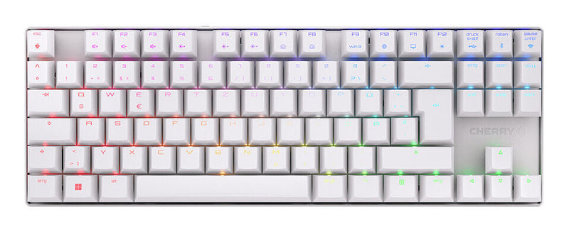 CHERRY MX 8.2 TKL Wireless RGB tastatur Spil USB + RF Wireless + Bluetooth QWERTZ Tysk Hvid