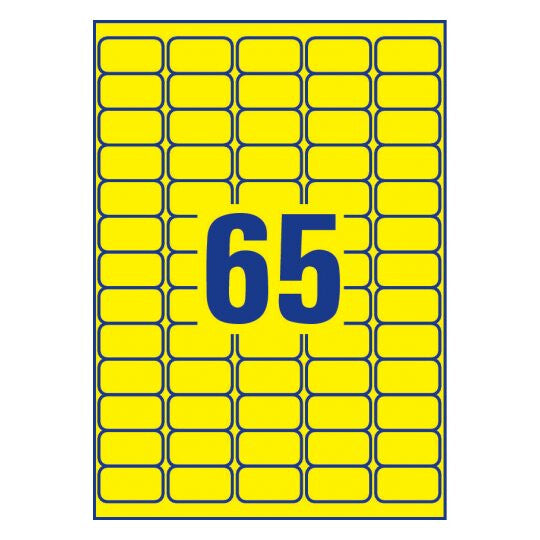 Avery L4793-20 print etiket Gul Selvklæbende printeretiket