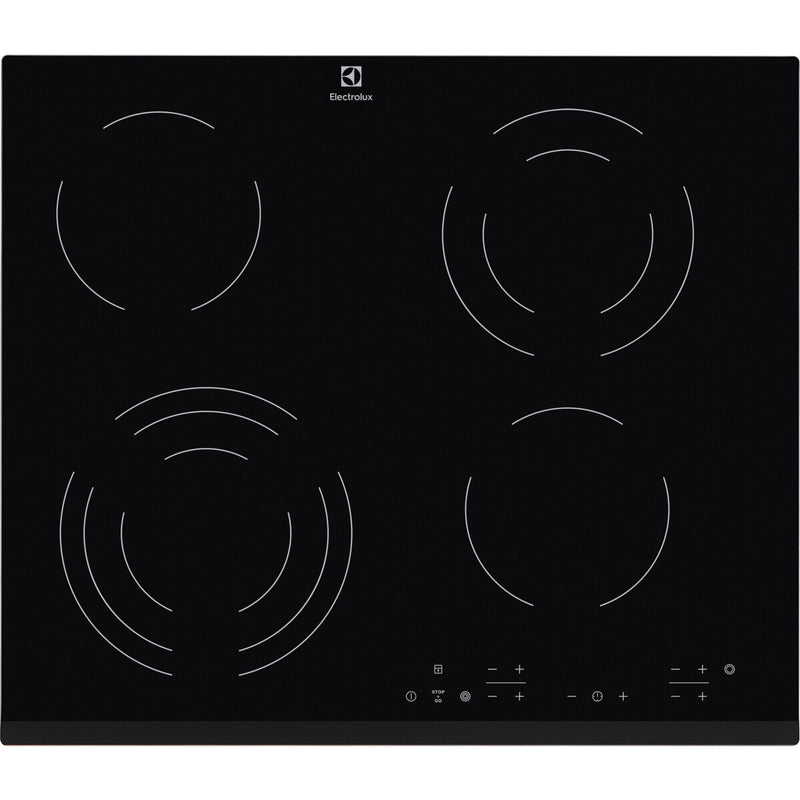 Electrolux EHF6343FOK Sort Indbygget 60 cm Keramisk 4 zone(s)