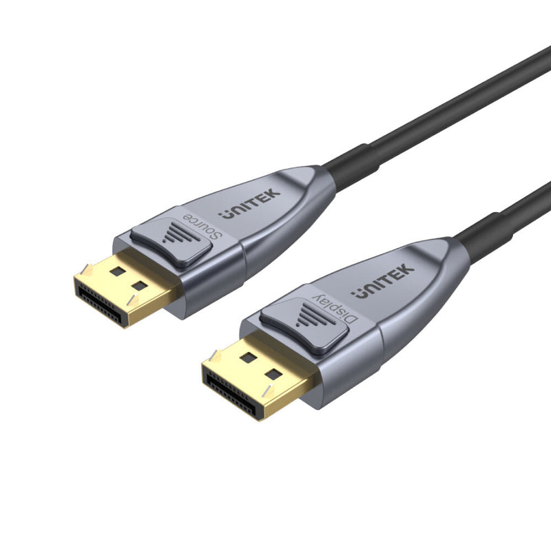 UNITEK C1617GY DisplayPort kabel 15 m Sort, Sølv