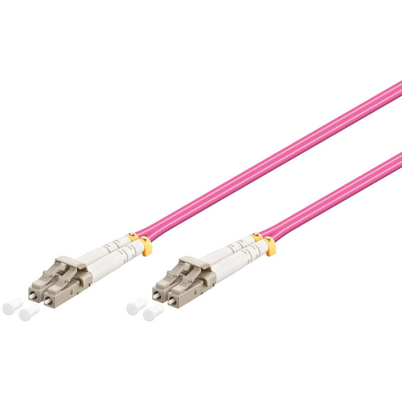 Goobay LC-LC OM4 InfiniBand og fiberoptisk kabel 15 m Lyserød
