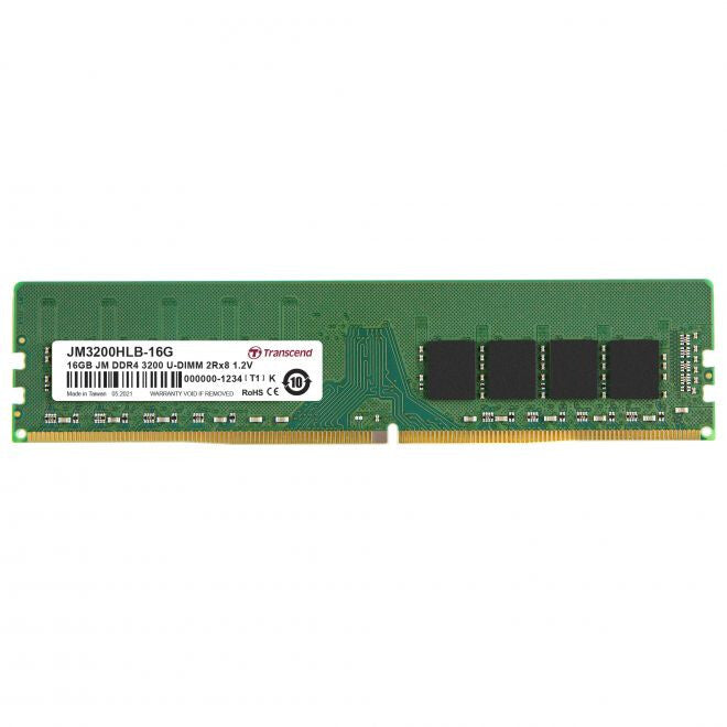 Transcend JetRam JM3200HLB-16G hukommelsesmodul 16 GB 2 x 8 GB DDR4 288-pin DIMM