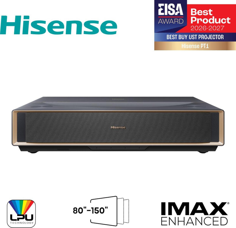 Hisense PT1 Ultrakort projektor med kort projiceringsafstand UHD 4K (3840x2160) 3D Sort