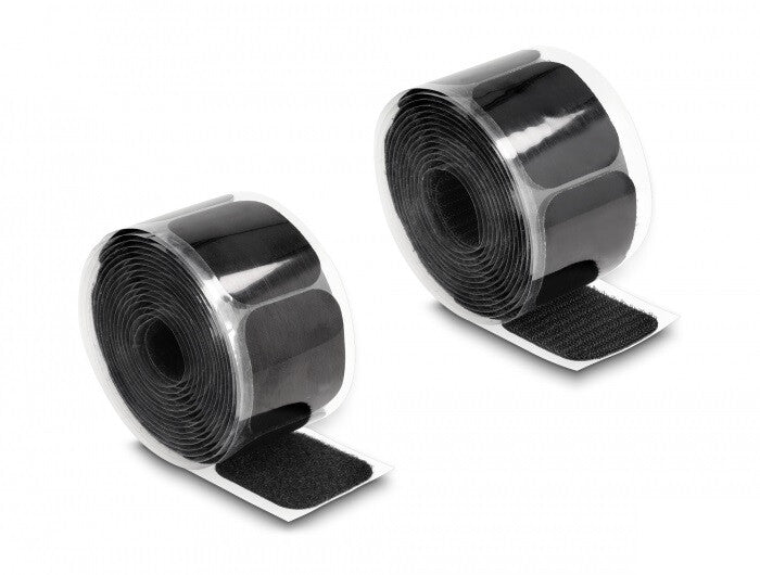 DeLOCK 19108 velcro lynlås Nylon, Polyester Sort 1 stk