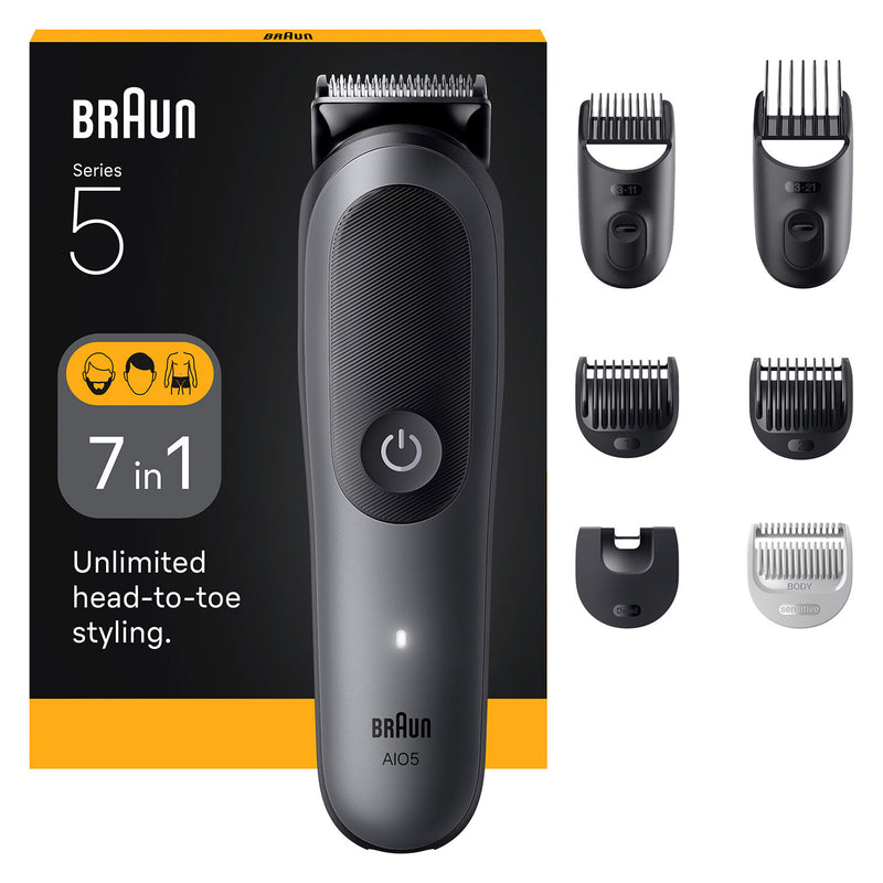 Braun AIO5520 skæg- og hårtrimmer Sort, Grå 14 Lithium-Ion (Li-Ion)