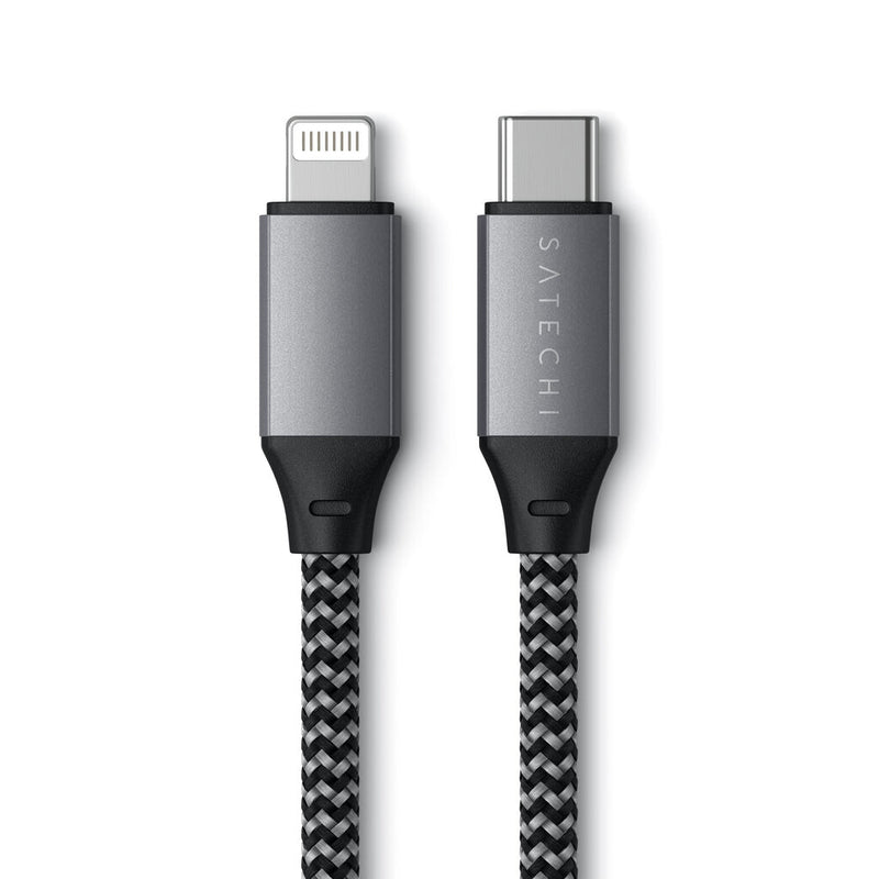 Satechi ST-TCL10M USB-kabel 0,25 m USB C USB C/Lightning 0,48 Gbit/sek. Sort, Grå