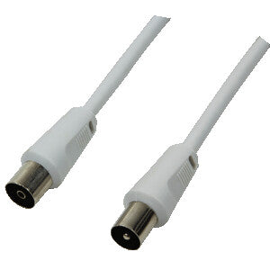 LogiLink CA1061 koaxial kabel 2,5 m Coaxial Plug Coaxial jack Hvid