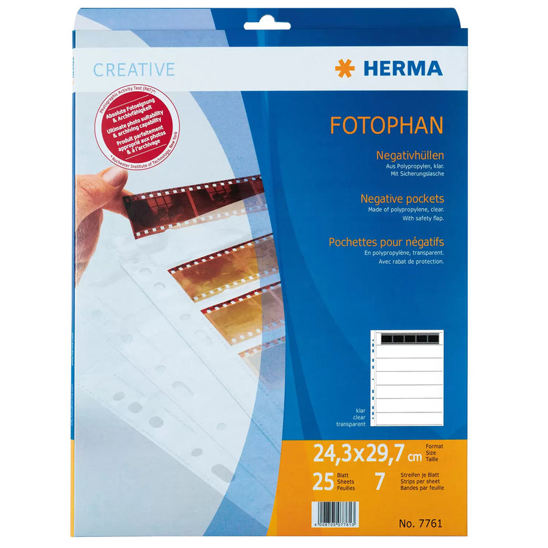 HERMA 7761 opbevaring af billednegativ & slide Negativ lagringsside 25 Sider