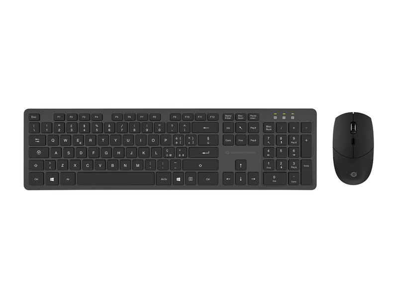 Conceptronic ORAZIO01IT tastatur Mus inkluderet Kontor RF trådløst QWERTY Italiensk Sort