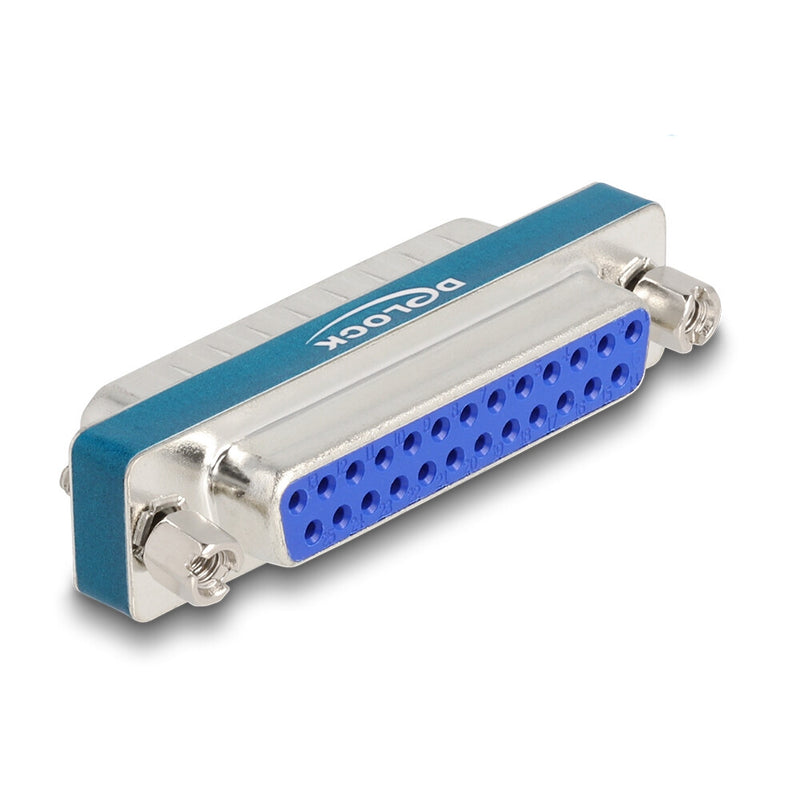 DeLOCK 66549 kabel kønsskifter D-Sub 25 pin Blå, Sølv