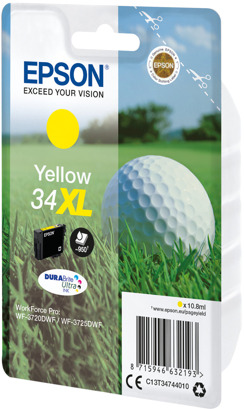 Epson Golf ball 34XL golfbold DURABrite Ultra enkeltpakke gult blæk