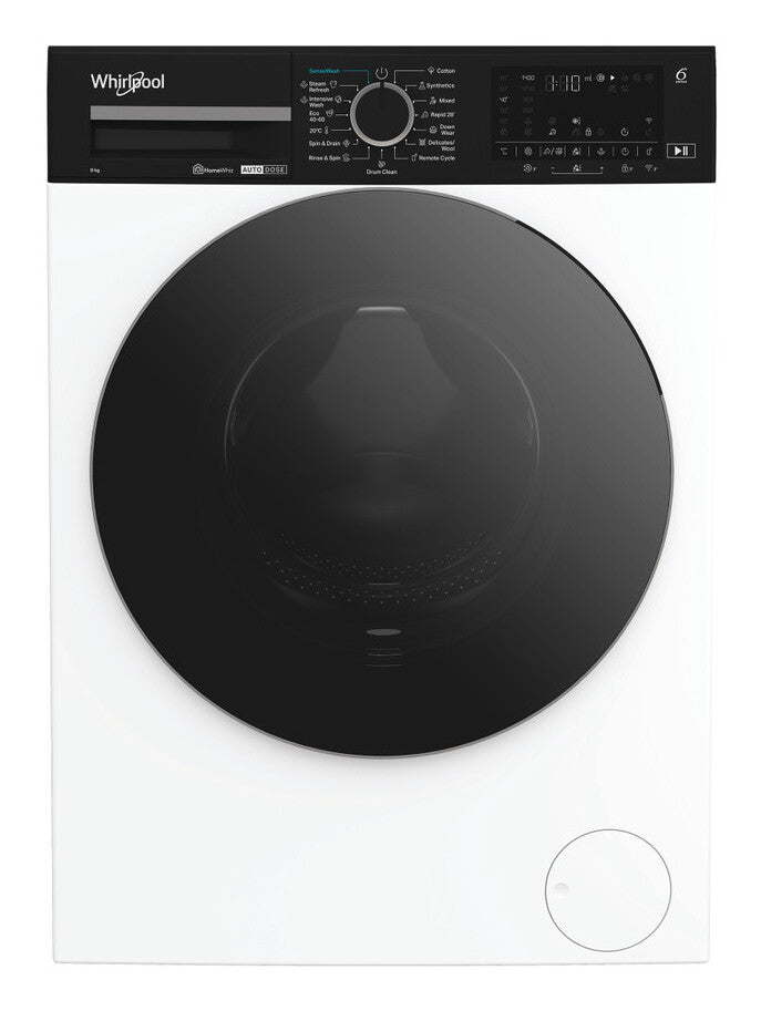 Whirlpool WPM 87W ADS EE vaskemaskine Front-læsning 8 kg 1351 rpm Sort, Hvid