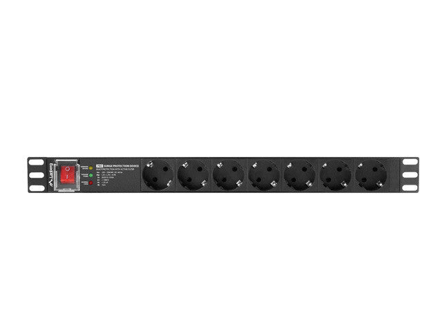 Lanberg PDU-PRO-07F-0200-BK strømforsyningsenhed (PDU) 6 AC stikkontakt(er) 1U Sort