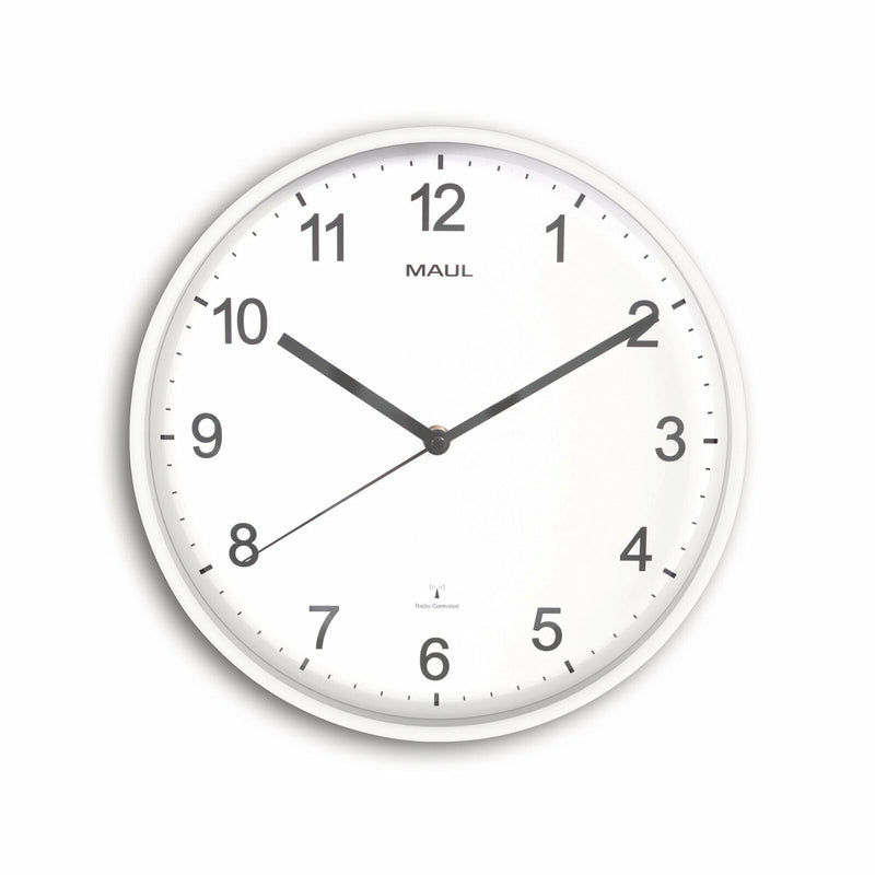 MAUL 9054602 Væg- og bordur Radiostyret ur Rund Hvid