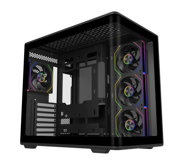 Cooler Master Elite 600 Tower Sort, Transparent