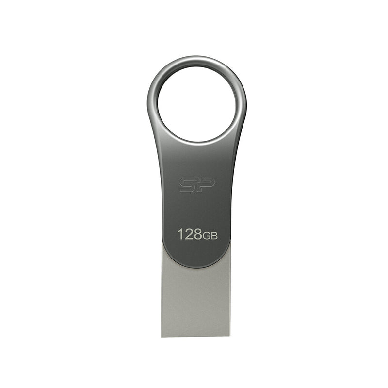 Silicon Power Mobile C80 USB-nøgle 128 GB USB Type-A / USB Type-C 3.2 Gen 1 (3.1 Gen 1) Titanium
