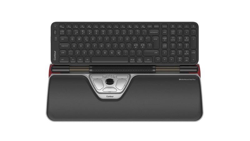 Contour Design Contour RollerMouse Red Plus & Balance Mid-Size Keyboard Combo, Wireless, Pan Nordic