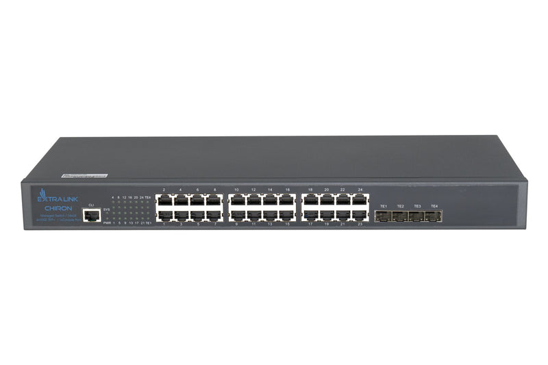 Extralink EX.19720 netværksswitch Administreret L3 Gigabit Ethernet (10/100/1000) 1U Sort