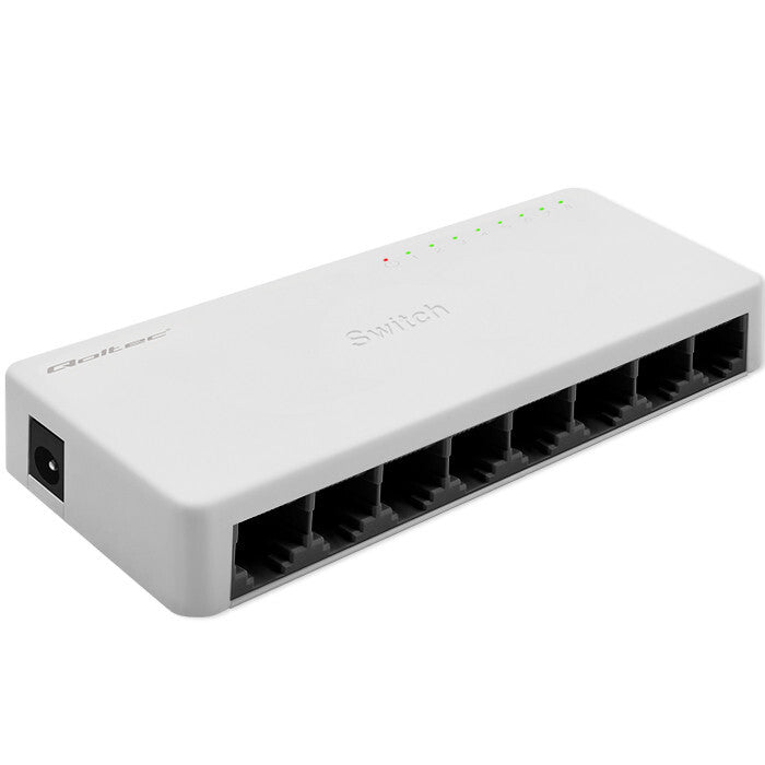 Qoltec 52246 netværksswitch Ikke administreret Hvid