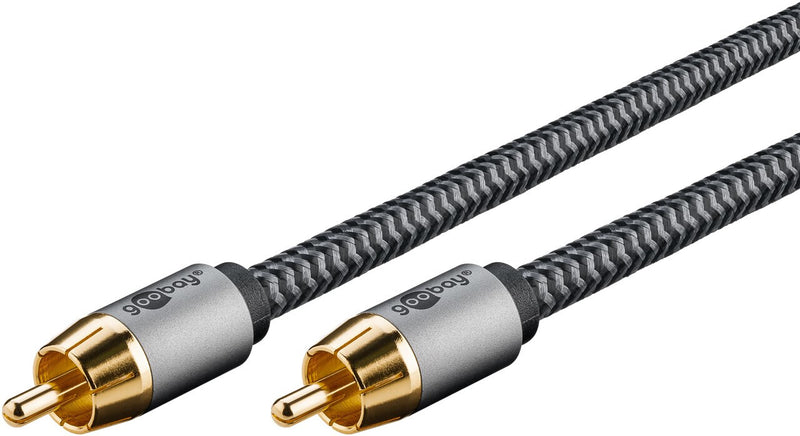 Goobay 65296 lydkabel 2 m RCA Sølv, Sort