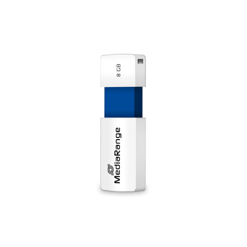 MediaRange MR971 USB-nøgle 8 GB USB Type-A 2.0 Blå, Hvid