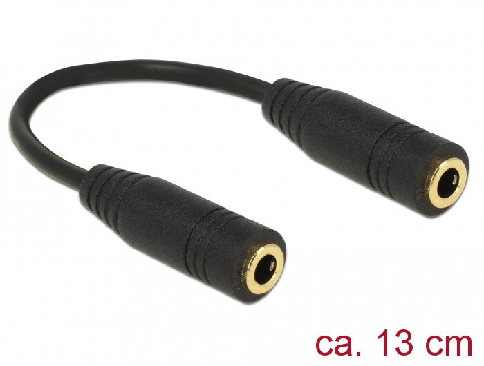 DeLOCK 65896 lydkabel 0,13 m 3.5mm Sort