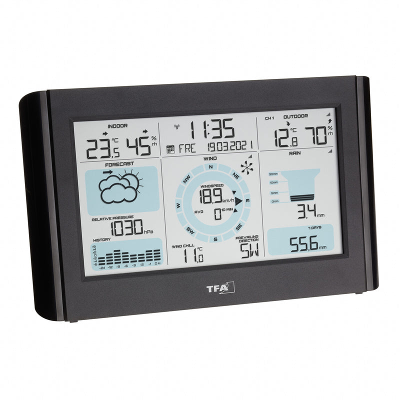 TFA-Dostmann 35.1161.01 termometer til miljøet Elektronisk miljøtermometer Indendørs/udendørs Sort