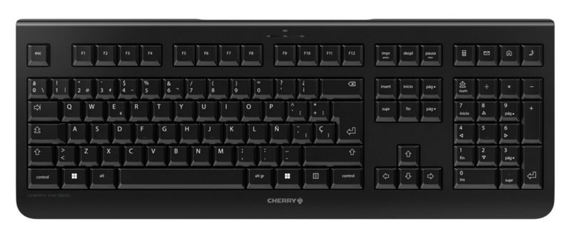 CHERRY KW 3000 tastatur Universel RF trådløst QWERTY Spansk Sort