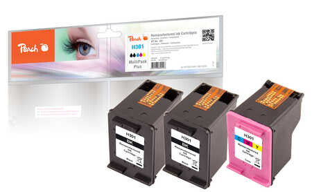 Peach PI300-563 blækpatron 3 stk Kompatibel Standard udbytte Sort, Blå, Magenta, Gul