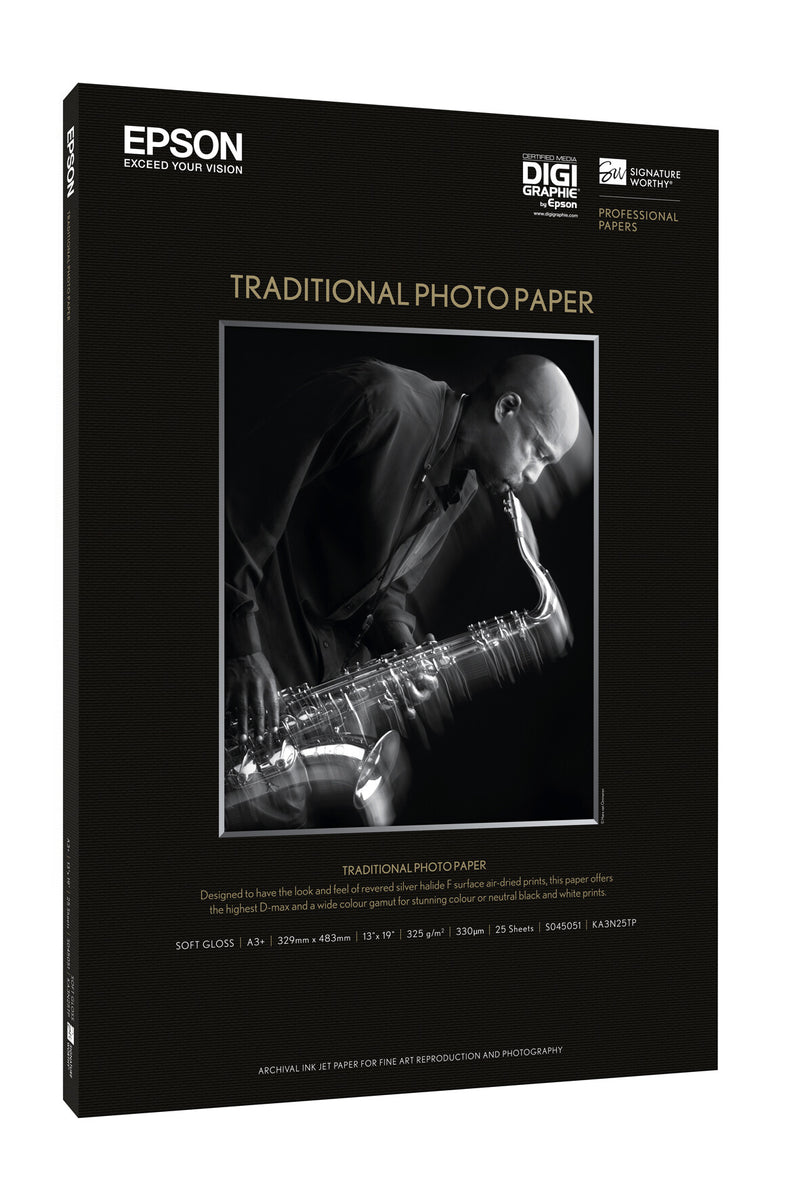 Epson Traditional Photo Paper A3+ Glans