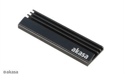 Akasa A-M2HS01-KT02 Computerkølesystem Solid-state drev Køleplade/køler Sort 1, 2