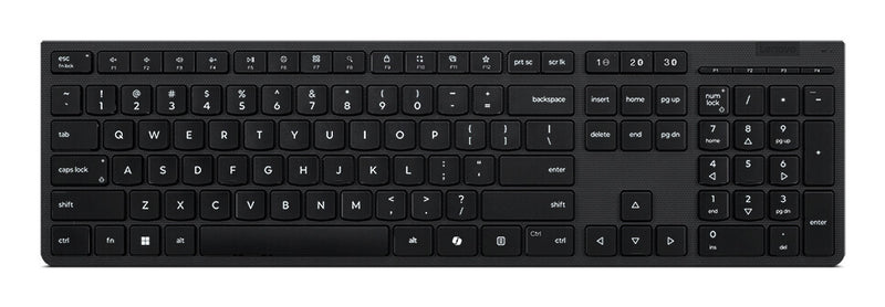 Lenovo Professional Wireless Rechargeable (Nordic) tastatur Hjemme/kontor RF trådløs + Bluetooth Nordisk Sort