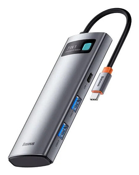 Baseus Metal Gleam USB Type-C 5000 Mbit/s Grå