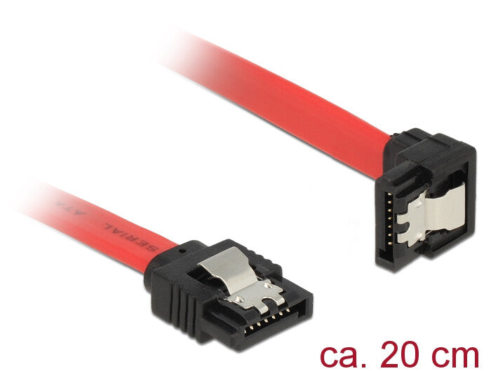 DeLOCK 83977 SATA-kabel 0,2 m SATA 7-pin Sort, Rød