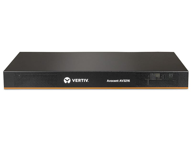 Vertiv Avocent AV 3216 KVM Switch Stativ-montering Sort